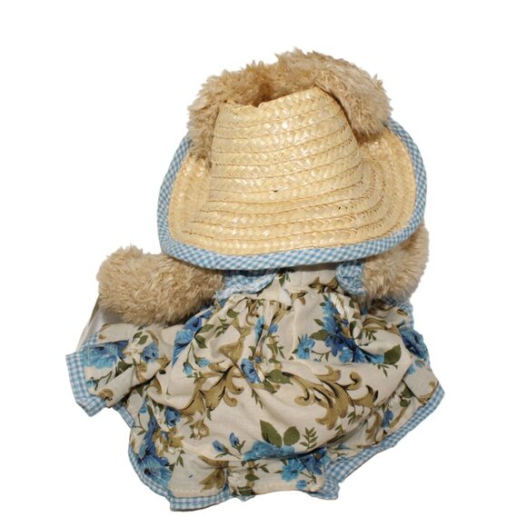 Ganz Petunia Plush Bunny Rabbit Easter Spring Dress Straw Hat Deadstock NEW - Picture 4 of 10